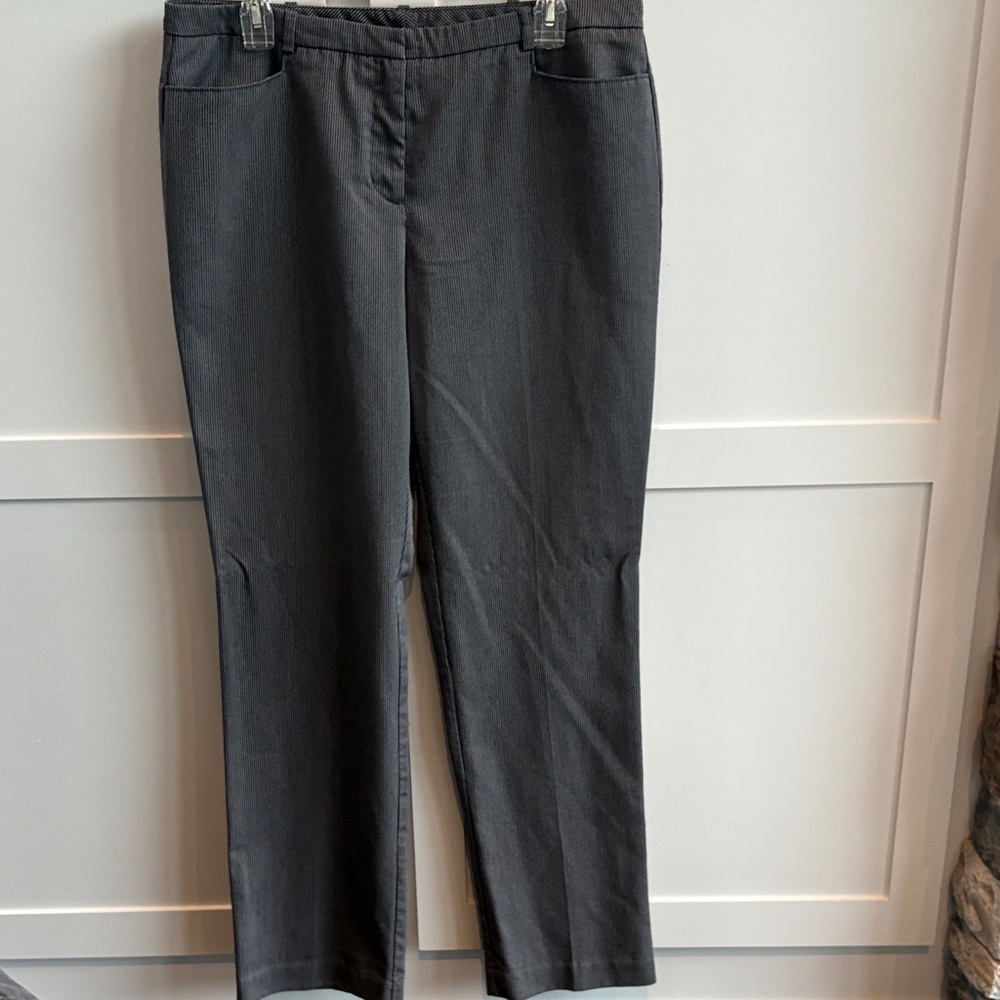 Worthington Charcoal Striped Dress Pants
